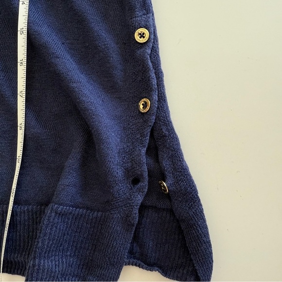 Lilly Pulitzer- 100% Linen V Neck Sweater-Spring-Nautical-Pull over-Women’s M - Picture 5 of 13